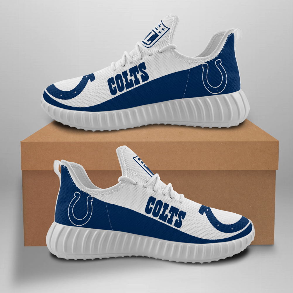 Women's Indianapolis Colts Mesh Knit Sneakers/Shoes 006